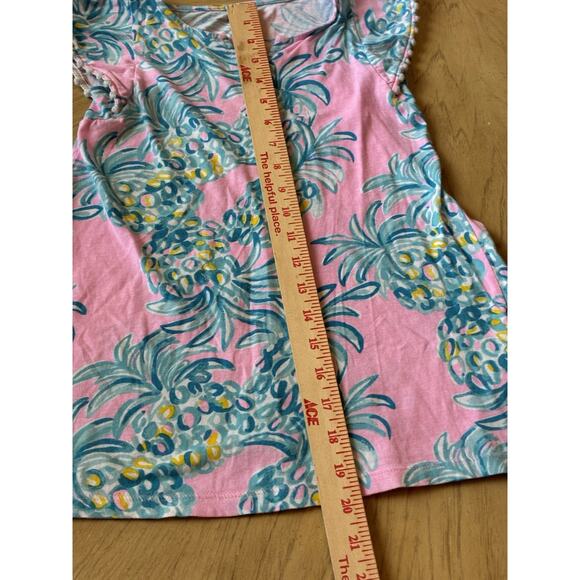 Lilly Pulitzer GIRLS MINI ASTARA DRESS Pelican Pink Pineapple Tropical Sz 4-5 - Picture 9 of 11